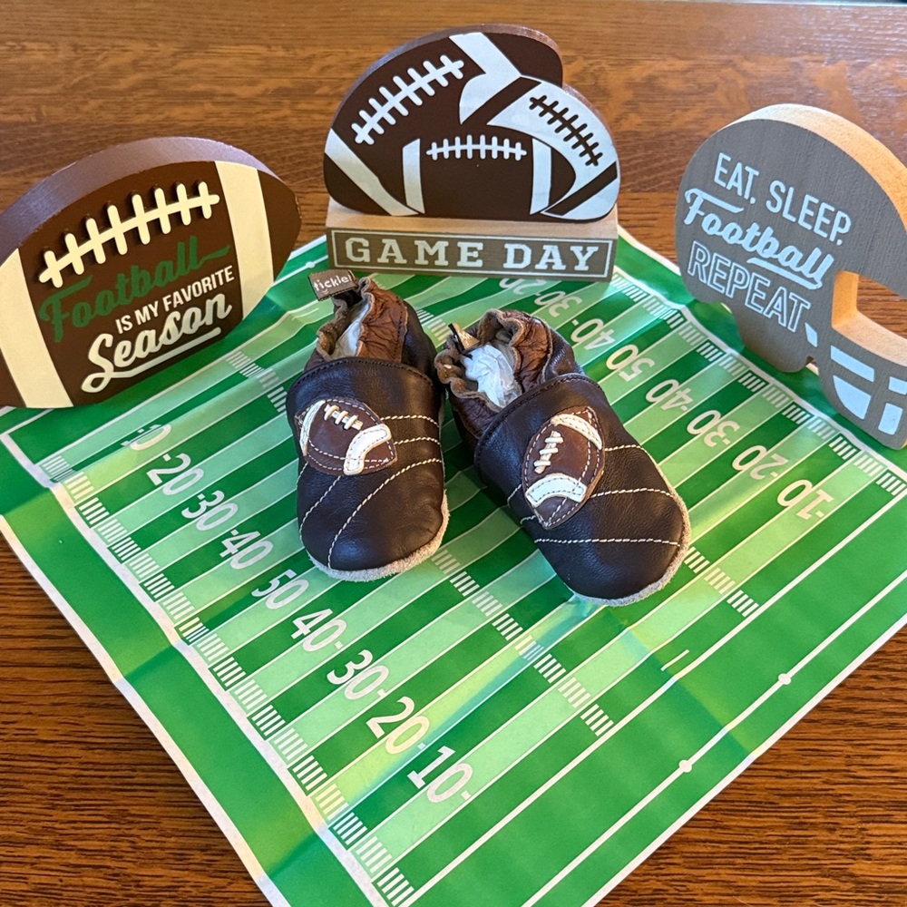 Tommy Tickle leather Football Baby Shoes - Picture 6 of 12
